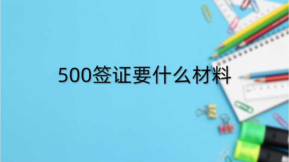 500签证要什么材料