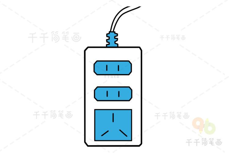 插线板怎么画简笔画(线插板小朋友请勿靠近的简笔画)